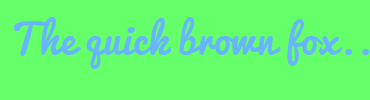 Image with Font Color 69B4FF and Background Color 64FF69